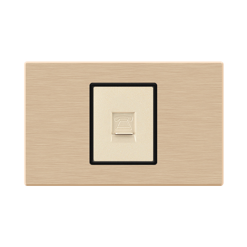 Aluminum Switch LYXX-Telephone Socket-GOLD